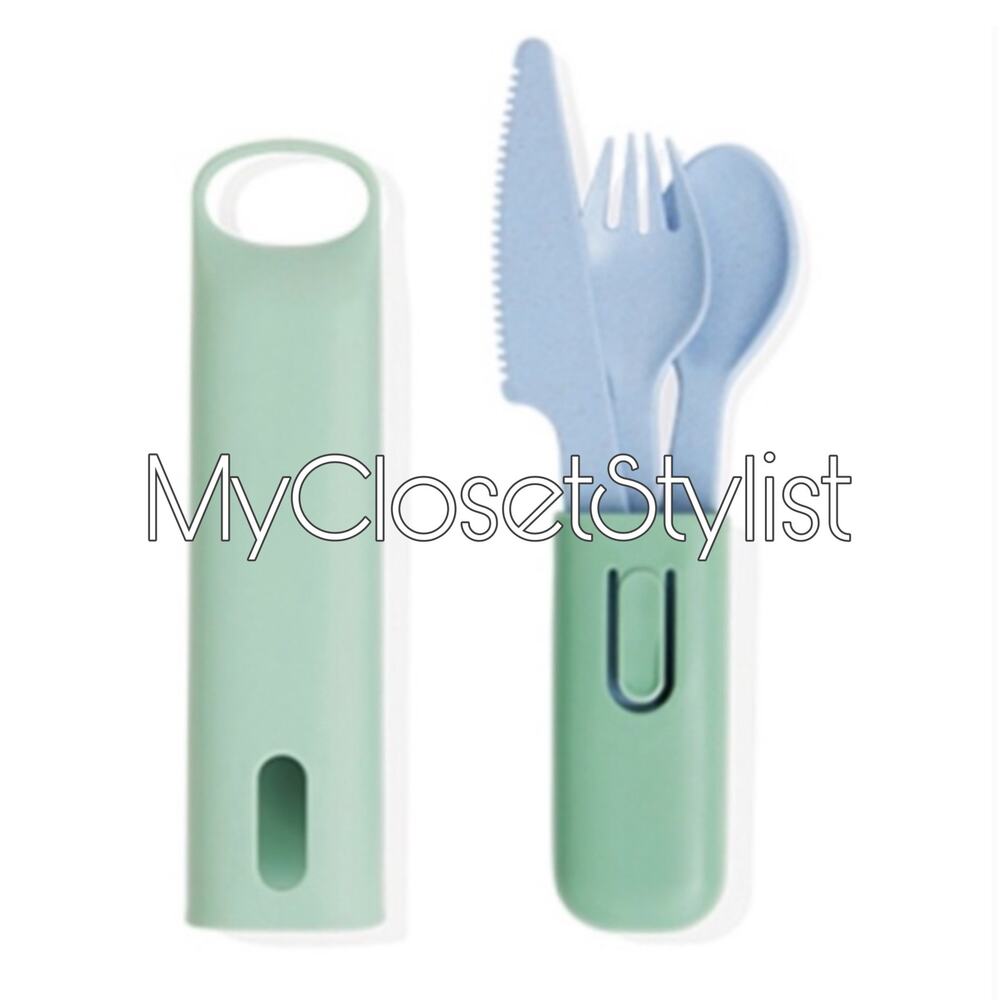 NEW H.I.P. Reusable Eco Silverware Cutlery in Travel Case! fork knife spoon